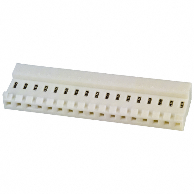 17 Position Rectangular Receptacle Connector IDC Tin 24 AWG